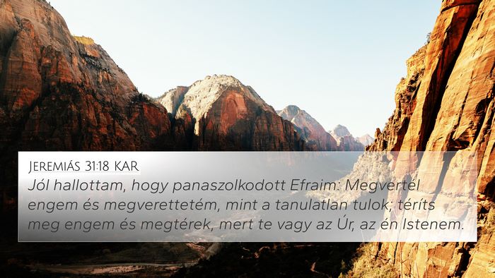 Jeremiás 31:18 KAR Bible Verse Image