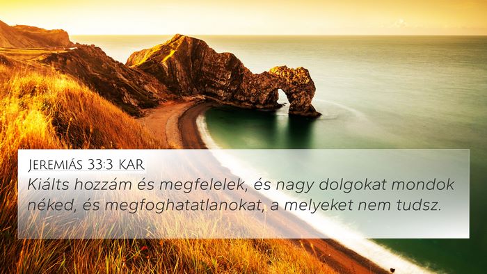 Jeremiás 33:3 KAR Bible Verse Image