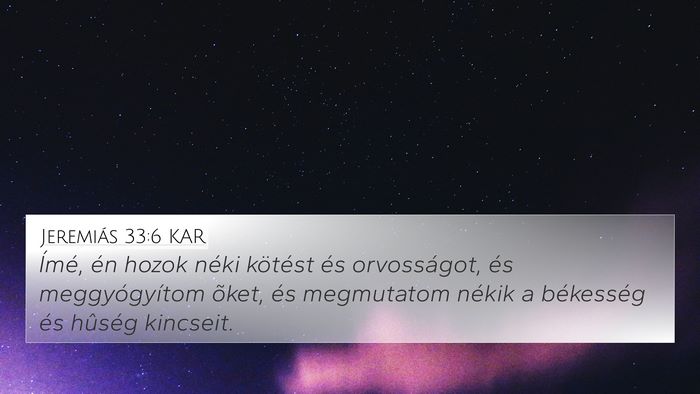 Jeremiás 33:6 KAR Bible Verse Image
