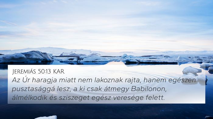 Jeremiás 50:13 KAR Bible Verse Image