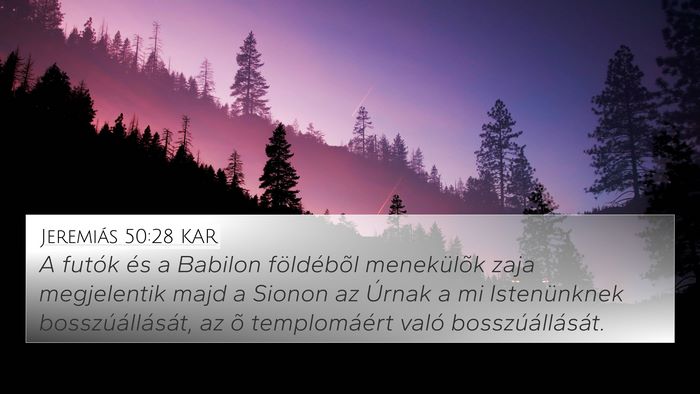 Jeremiás 50:28 KAR Bible Verse Image
