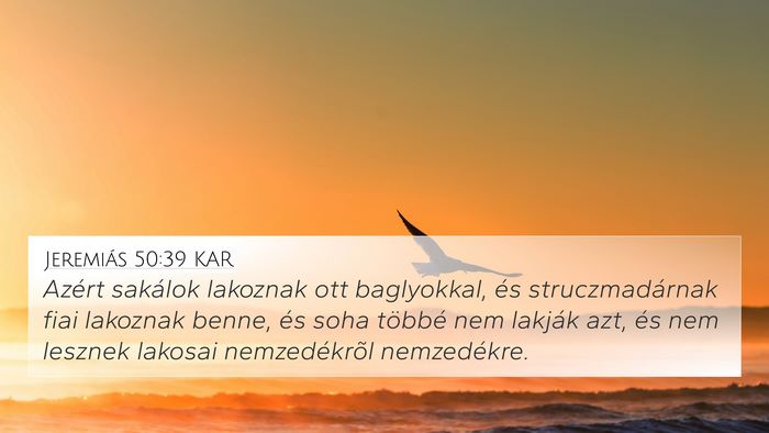 Jeremiás 50:39 KAR Bible Verse Image