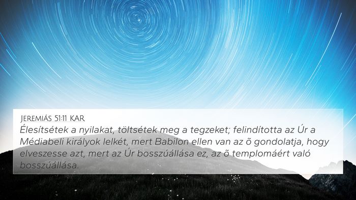 Jeremiás 51:11 KAR Bible Verse Image