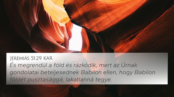 Jeremiás 51:29 KAR Bible Verse Image