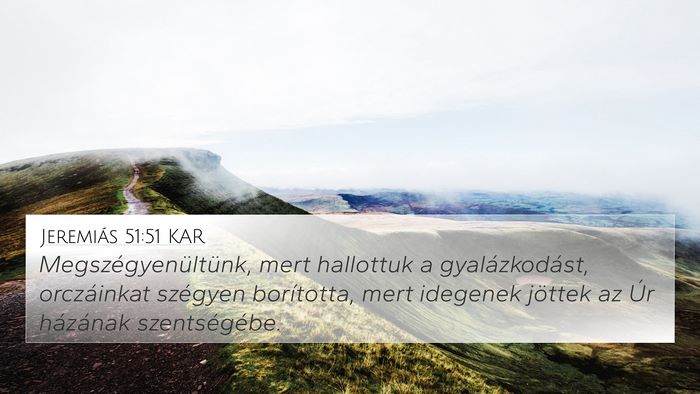 Jeremiás 51:51 KAR Bible Verse Image