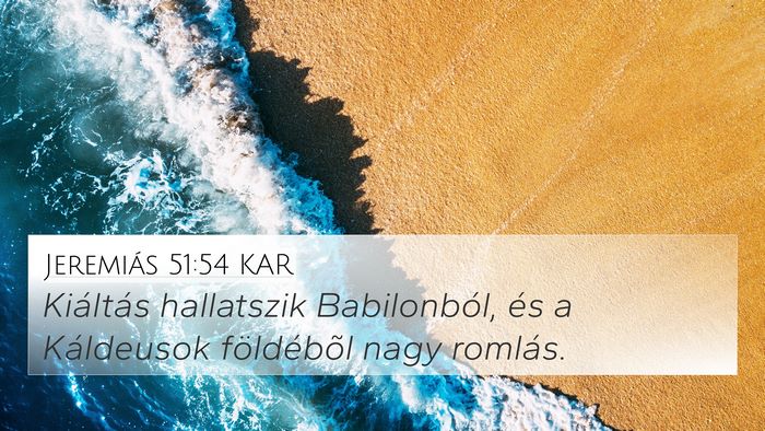 Jeremiás 51:54 KAR Bible Verse Image