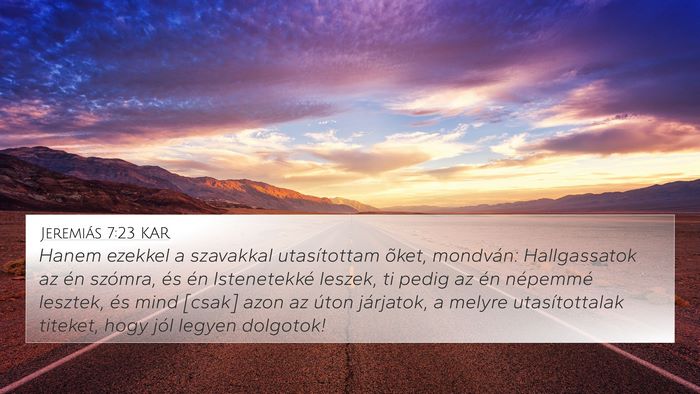 Jeremiás 7:23 KAR Bible Verse Image