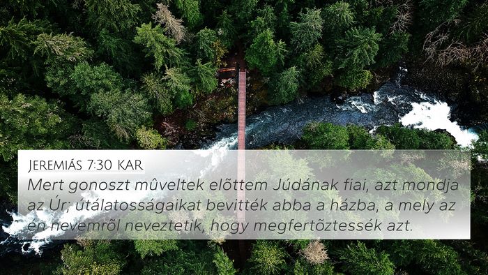 Jeremiás 7:30 KAR Bible Verse Image