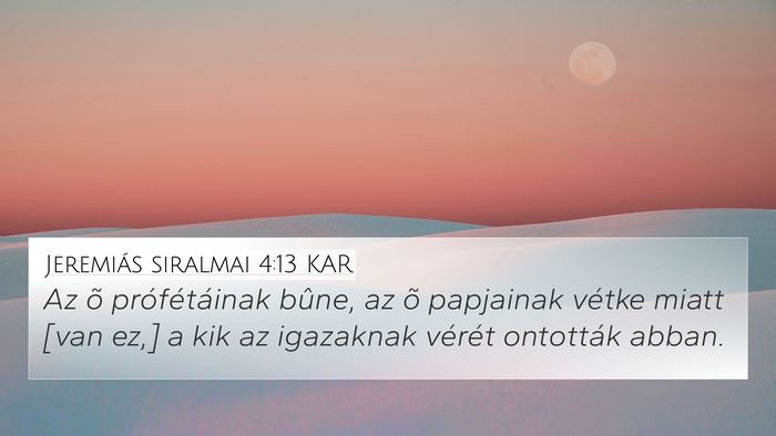 Jeremiás siralmai 4:13 KAR Bible Verse Image