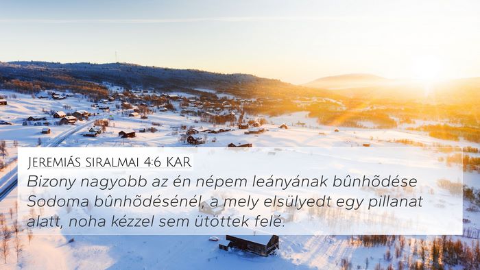 Jeremiás siralmai 4:6 KAR Bible Verse Image