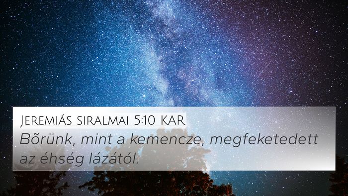 Jeremiás siralmai 5:10 KAR Bible Verse Image
