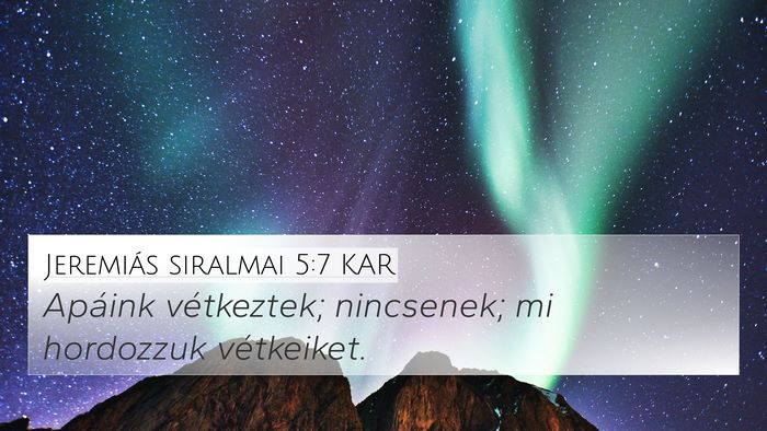 Jeremiás siralmai 5:7 KAR Bible Verse Image