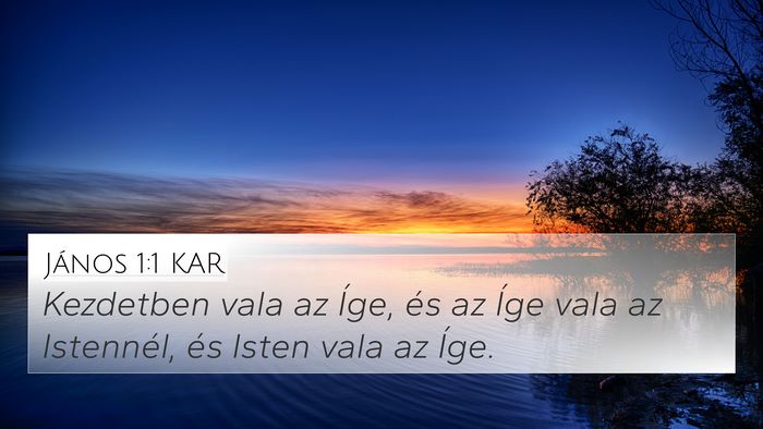 János 1:1 KAR Bible Verse Image