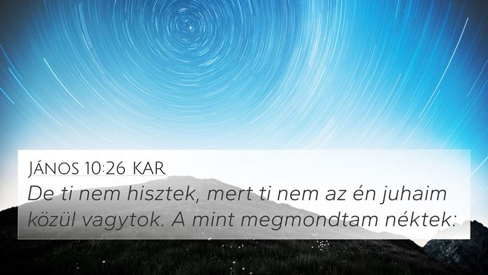 János 10:26 KAR Bible Verse Image