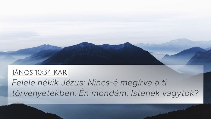 János 10:34 KAR Bible Verse Image