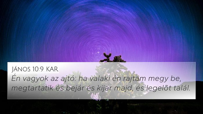 János 10:9 KAR Bible Verse Image
