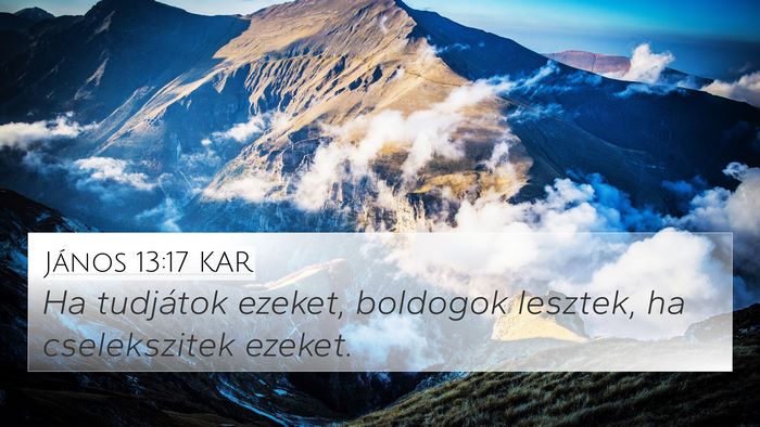 János 13:17 KAR Bible Verse Image