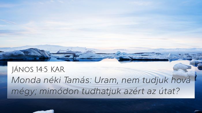 János 14:5 KAR Bible Verse Image