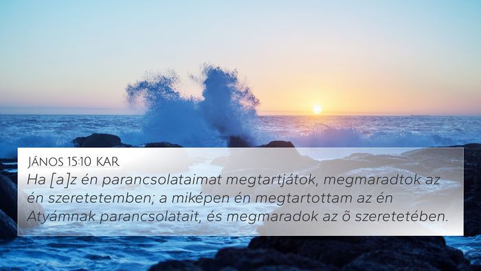 János 15:10 KAR Bible Verse Image