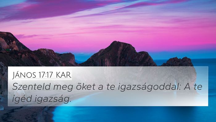 János 17:17 KAR Bible Verse Image