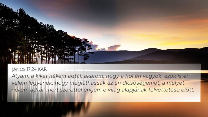 János 17:24 KAR Bible Verse Image