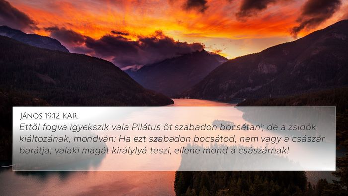 János 19:12 KAR Bible Verse Image