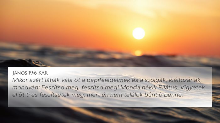 János 19:6 KAR Bible Verse Image