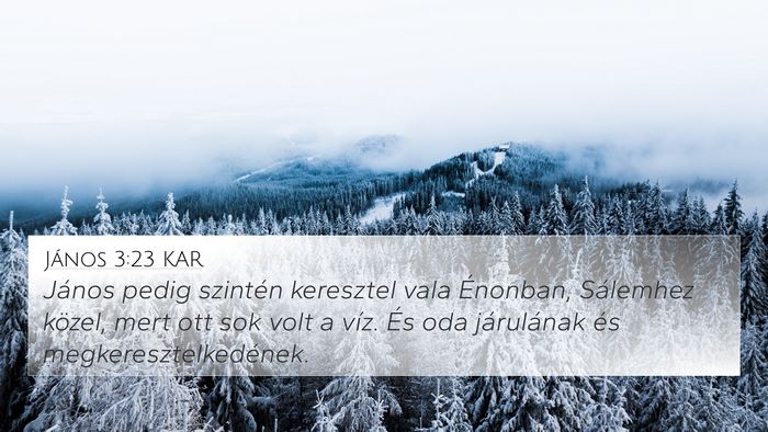 János 3:23 KAR Bible Verse Image