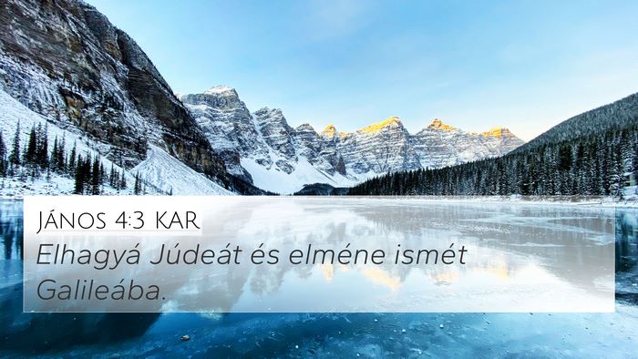 János 4:3 KAR Bible Verse Image