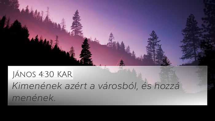 János 4:30 KAR Bible Verse Image
