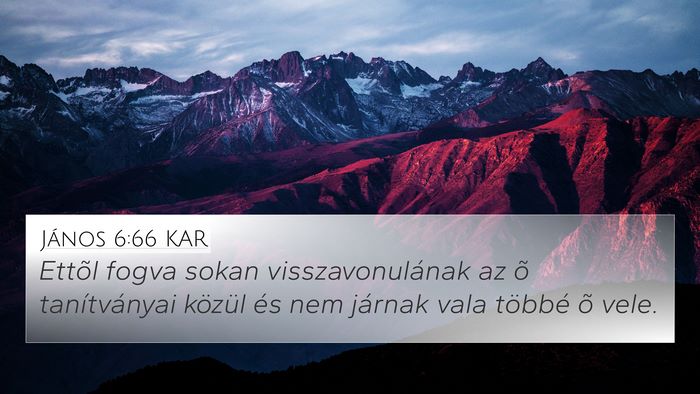 János 6:66 KAR Bible Verse Image