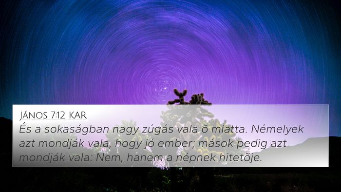 János 7:12 KAR Bible Verse Image