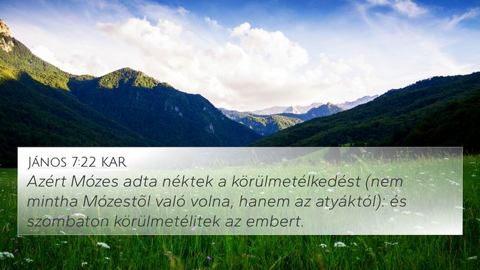 János 7:22 KAR Bible Verse Image
