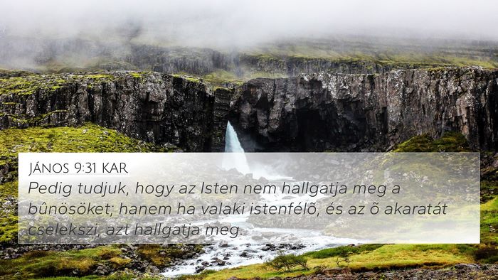 János 9:31 KAR Bible Verse Image