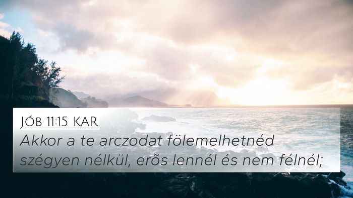 Jób 11:15 KAR 4K Wallpaper - Akkor a te arczodat fölemelhetnéd szégyen - 4K Wallpaper Bible Verse