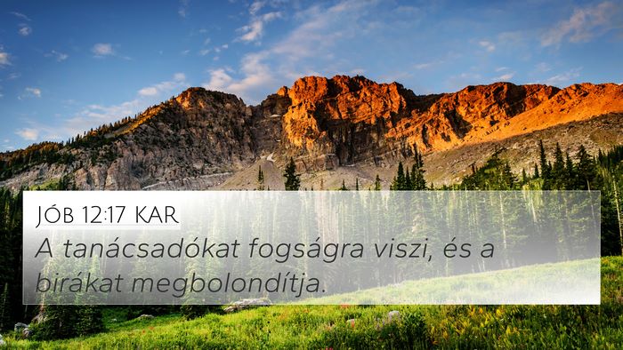 Jób 12:17 KAR Bible Verse Image