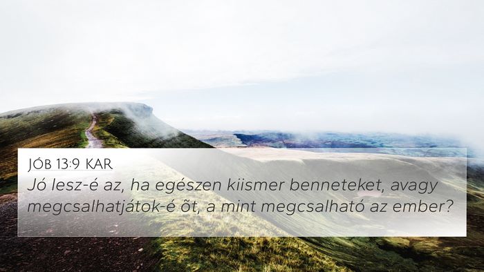 Jób 13:9 KAR Bible Verse Image