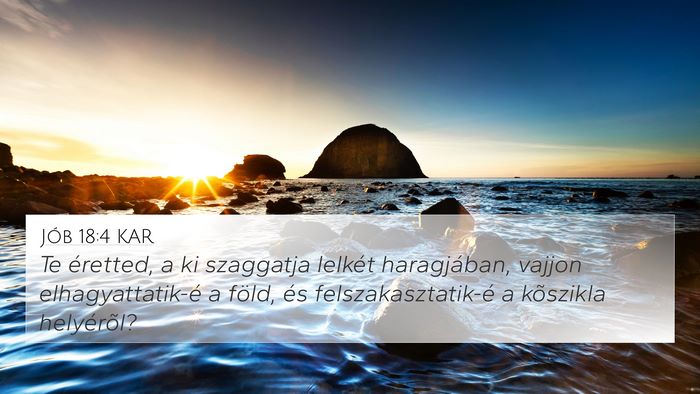 Jób 18:4 KAR Bible Verse Image