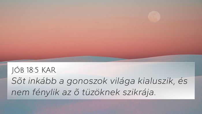 Jób 18:5 KAR Bible Verse Image