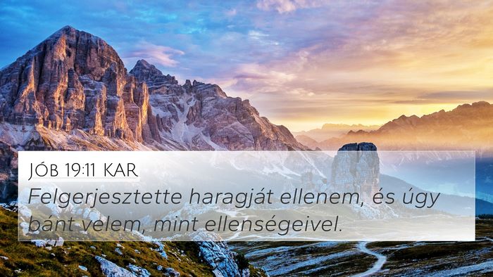 Jób 19:11 KAR Bible Verse Image