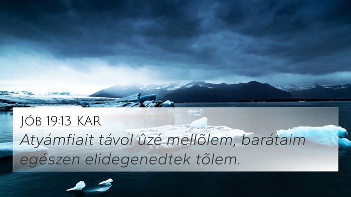 Jób 19:13 KAR Bible Verse Image