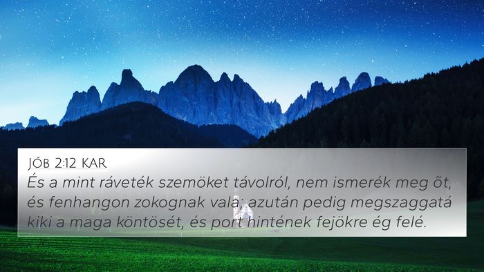 Jób 2:12 KAR Bible Verse Image