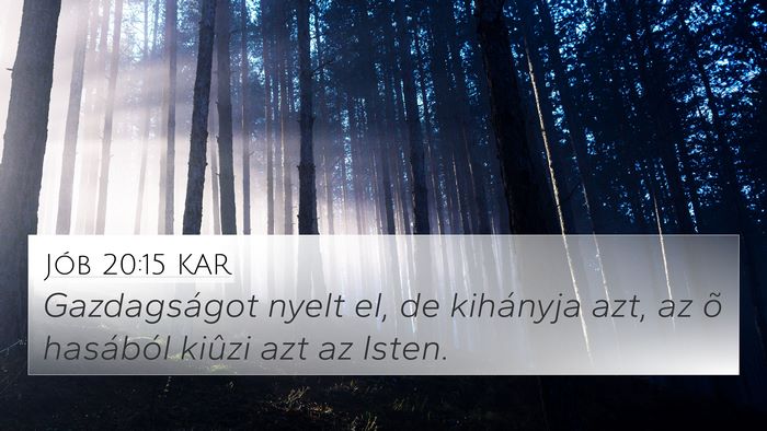 Jób 20:15 KAR Bible Verse Image