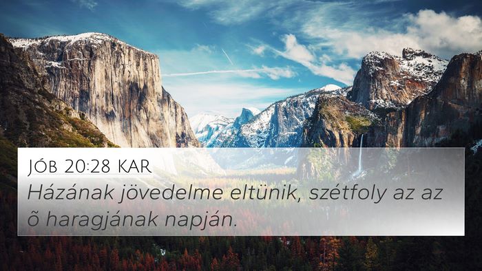 Jób 20:28 KAR Bible Verse Image