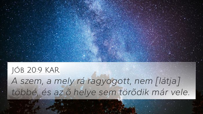Jób 20:9 KAR Bible Verse Image