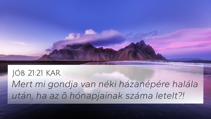 Jób 21:21 KAR Bible Verse Image