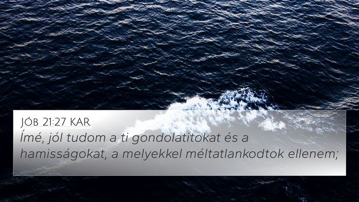 Jób 21:27 KAR Bible Verse Image