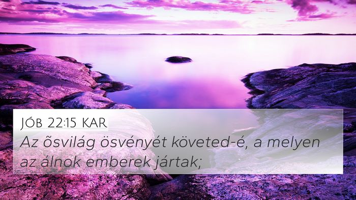 Jób 22:15 KAR Bible Verse Image