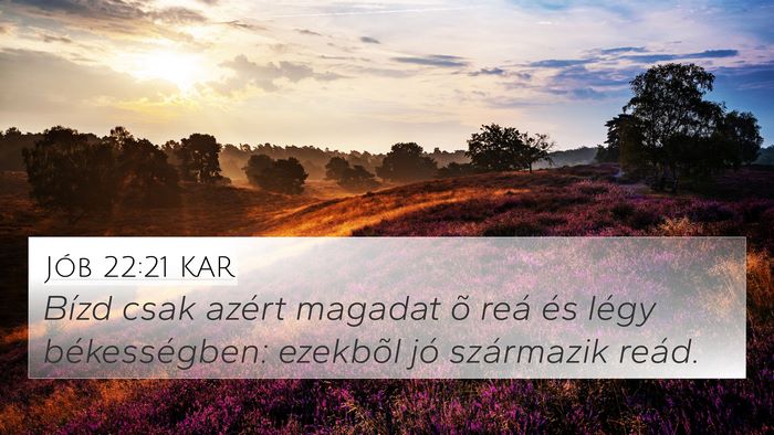 Jób 22:21 KAR Bible Verse Image