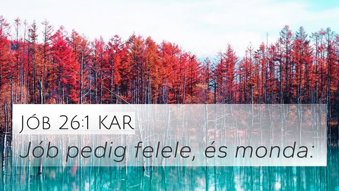 Jób 26:1 KAR Bible Verse Image